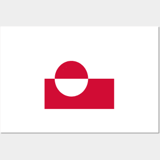 Greenland flag Posters and Art